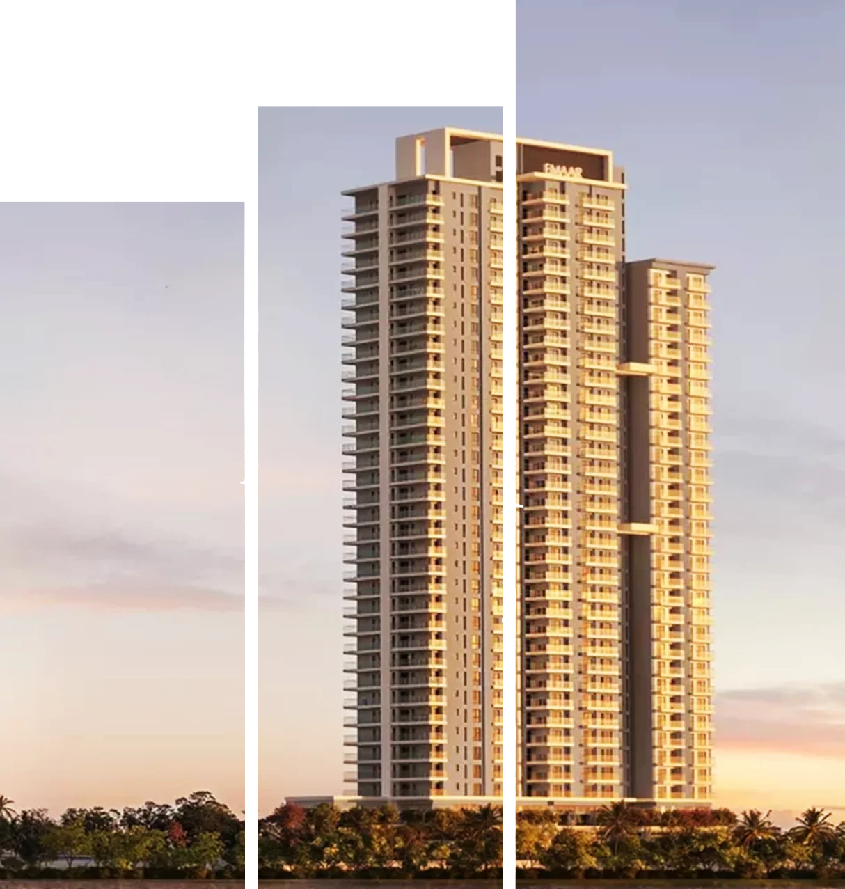 Landscaped view of Emaar Elara residences